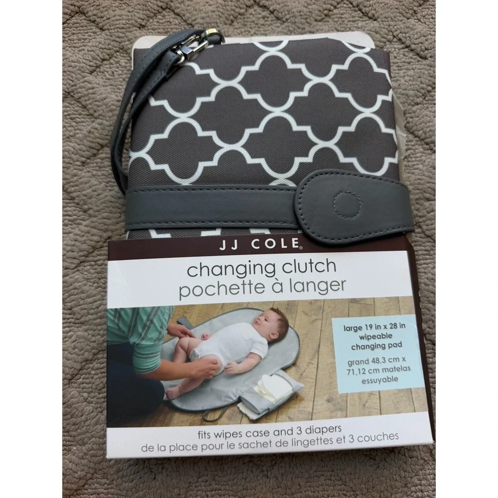 JJ Cole Diaper Changing Clutch, Stone Arbor